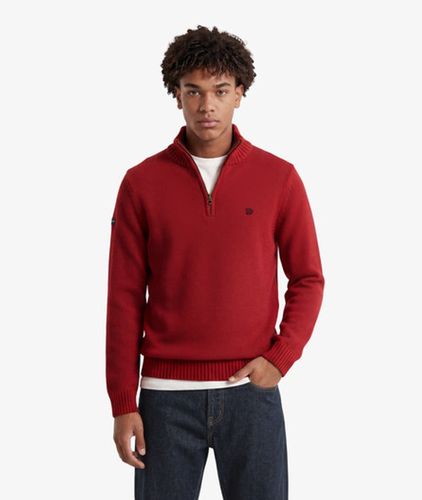 Herren Strickpullover mit Halbreißverschluss und Schmaler Passform - Größe: S - Superdry - Modalova