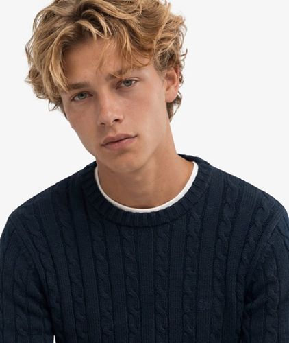 Herren Cable Knit Pullover mit Lockerer Passform - Größe: Xxl - Superdry - Modalova