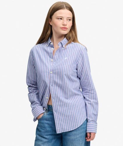 Damen Oxford Langarmhemd mit Schmaler Passform - Größe: 42 - Superdry - Modalova