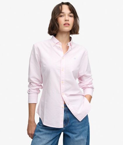Damen Oxford Langarmhemd mit Schmaler Passform - Größe: 40 - Superdry - Modalova