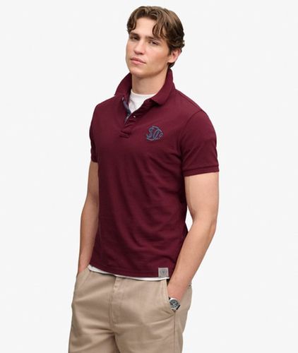 Herren Piqué Monogram Poloshirt - Größe: M - Superdry - Modalova