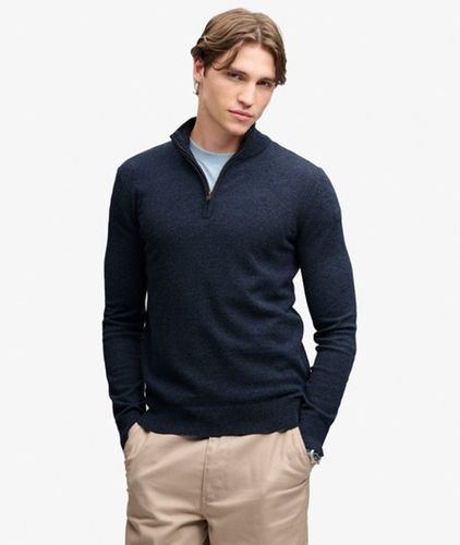 Herren Essential Pullover mit Halbzip Schmale Passform - Größe: L - Superdry - Modalova
