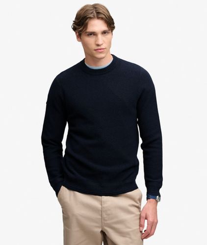 Herren Pullover mit Strukturstrick Lockerer Passform - Größe: L - Superdry - Modalova