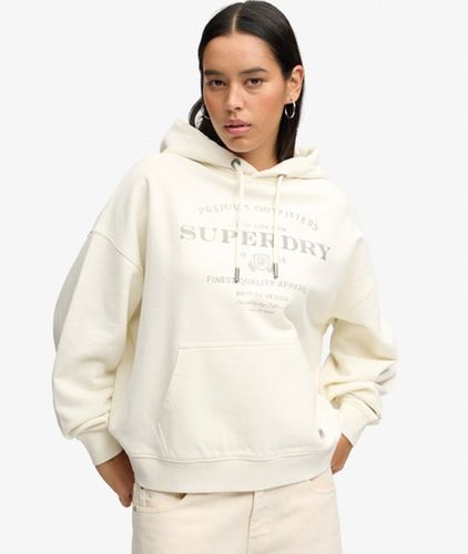 Damen Baumwolle Gedruckt Luxe Casual Kapuzenpullover in Lockerer Passform, , Größe: 38 - Superdry - Modalova