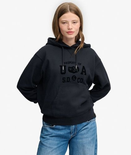 Damen Athletic Flock Kapuzenpullover Lockere Passform - Größe: 44 - Superdry - Modalova