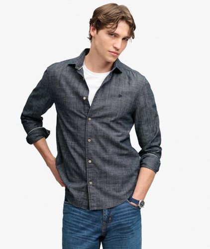 Herren Essentials Chambray Hemd mit Lockerer Passform - Größe: S - Superdry - Modalova
