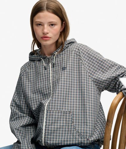 Damen Karierte Raglan-jacke mit Lockerer Passform - Größe: 42 - Superdry - Modalova
