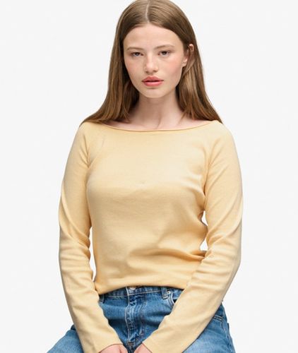 Damen Bardot Off-shoulder-top mit Schmaler Passform - Größe: 42 - Superdry - Modalova