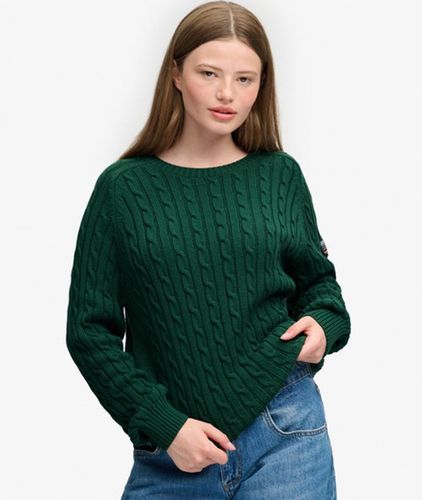 Damen Lässiger Strickpullover mit Zopfmuster, Größe: 38 - Superdry - Modalova