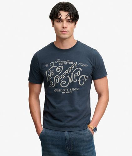 Herren Heritage Script T-shirt mit Lockerer Passform - Größe: L - Superdry - Modalova