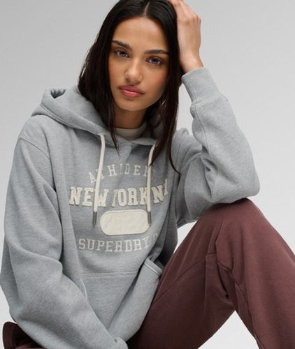 Damen Applique Athletic Essential Crop-Kapuzenpullover, & , Größe: 34 - Superdry - Modalova