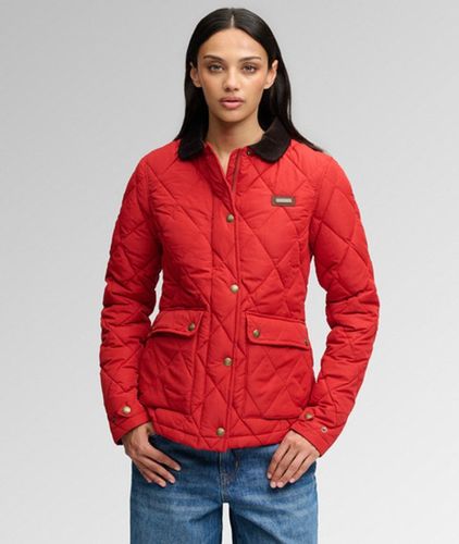 Damen Steppjacke mit Korddetails - Größe: 34 - Superdry - Modalova