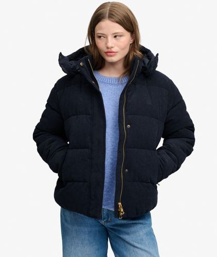 Damen Premium Kapuzen-cord-steppjacke - Größe: 40 - Superdry - Modalova