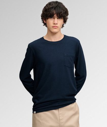 Herren Baumwoll-leinen Langarmshirt mit Tasche - Größe: L - Superdry - Modalova