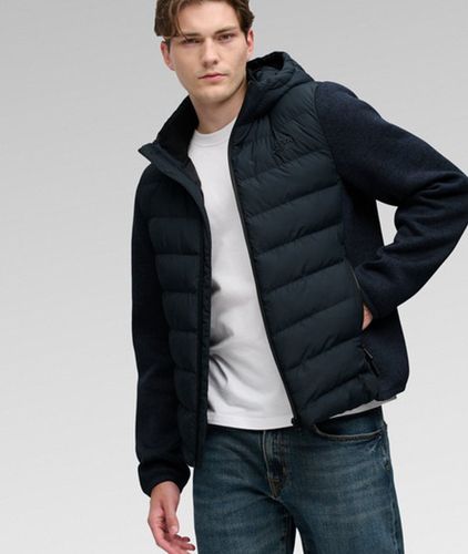 Herren Gesteppte Hybrid-strickjacke mit Kapuze - Größe: M - Superdry - Modalova
