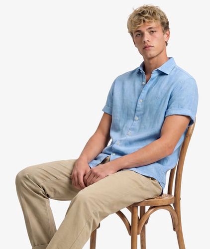 Herren Riviera Kurzarm-leinenhemd - Größe: L - Superdry - Modalova