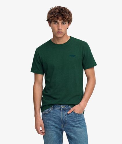 Herren Essential Stacked Logo T-shirt mit Schmaler Passform - Größe: M - Superdry - Modalova
