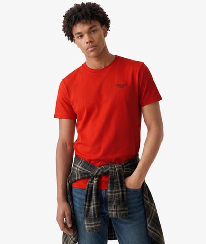 Herren Essential Gesticktes Logo T-shirt in Schmaler Passform - Größe: M - Superdry - Modalova