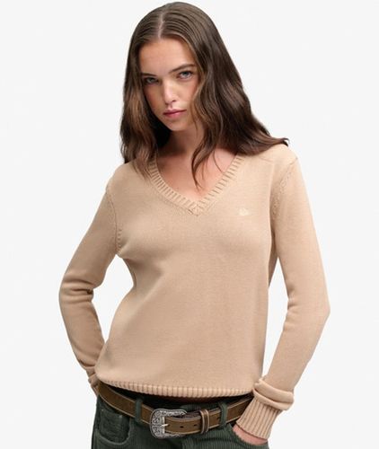 Damen Washed V-ausschnitt Pullover - Größe: 40 - Superdry - Modalova