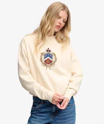 Damen Crest Sweatshirt mit Lockerer Passform - Größe: 38 - Superdry - Modalova