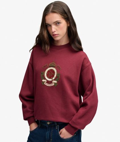 Damen Crest Sweatshirt mit Lockerer Passform - Größe: 38 - Superdry - Modalova