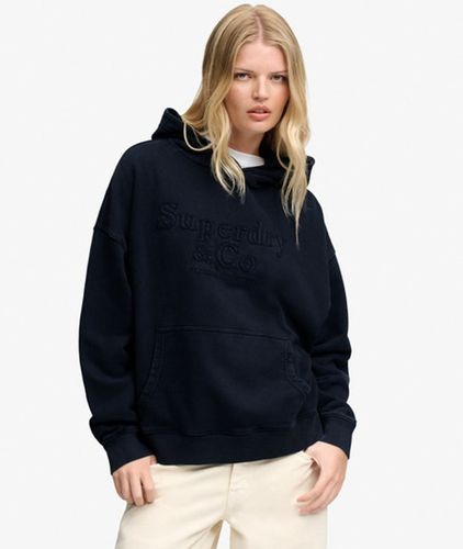 Damen Company Logo Kapuzenpullover mit Lockerer Passform - Größe: 38 - Superdry - Modalova