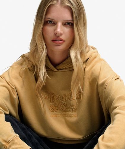Damen Company Logo Kapuzenpullover mit Lockerer Passform - Größe: 44 - Superdry - Modalova