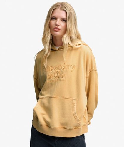 Damen Company Logo Kapuzenpullover mit Lockerer Passform - Größe: 44 - Superdry - Modalova