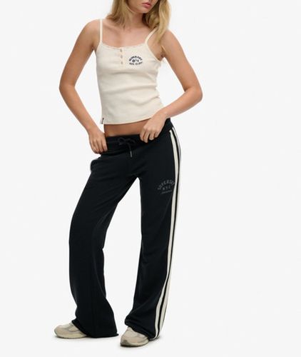 Damen Athletic Essentials Jogginghose mit Streifen und Schlag - Größe: 40 - Superdry - Modalova