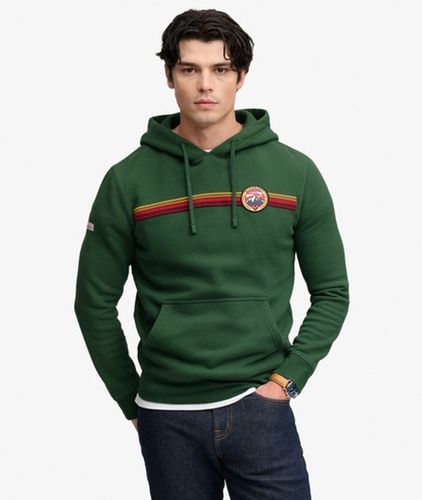 Herren Baumwolle Outdoors Stripe Logo Kapuzenpullover Lockere Passform, , Größe: S - Superdry - Modalova