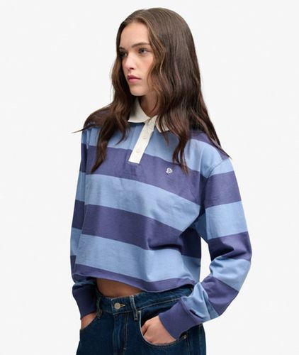 Damen Athletic Essential Cropped Rugby-top OverGrößed-passform - Größe: 36 - Superdry - Modalova