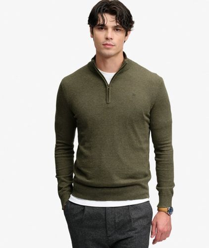 Herren Essential Pullover mit Halbzip Schmale Passform - Größe: L - Superdry - Modalova