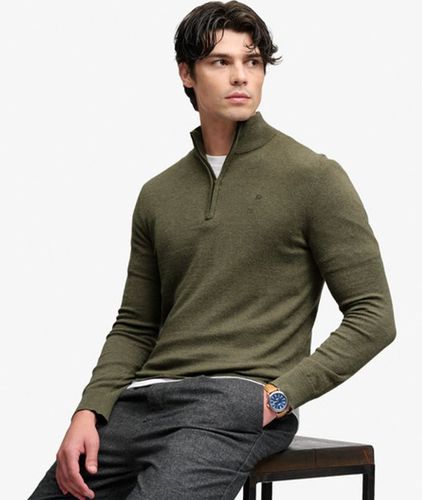 Herren Essential Pullover mit Halbzip Schmale Passform - Größe: M - Superdry - Modalova
