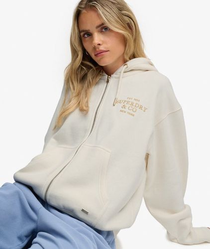 Damen Luxe Kapuzenjacke mit Fellimitat-futter - Größe: 40 - Superdry - Modalova