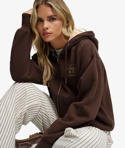 Damen Luxe Kapuzenjacke mit Fellimitat-futter - Größe: 42 - Superdry - Modalova