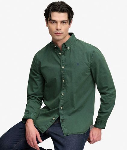 Herren Garment Dyed Langarmhemd Reguläre Passform - Größe: M - Superdry - Modalova