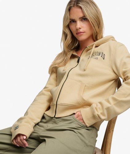 Damen Athletic Essentials Kurze Kapuzenjacke mit Lockerer Passform - Größe: 44 - Superdry - Modalova