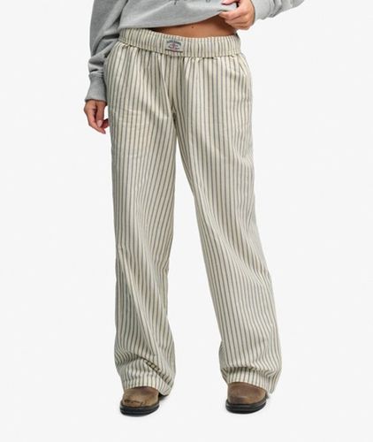 Damen Gestreifte Bio-baumwoll-hose Reguläre Passform - Größe: 36 - Superdry - Modalova