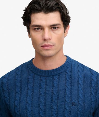 Herren Cable Knit Pullover mit Lockerer Passform - Größe: S - Superdry - Modalova
