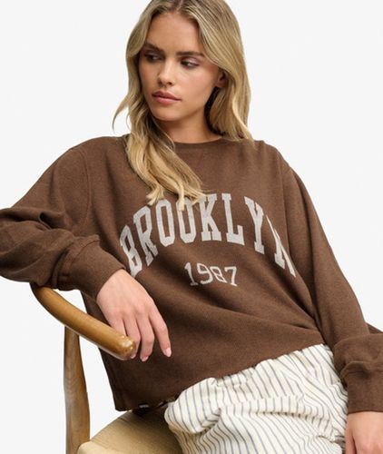 Damen Athletic Essential Langarmshirt mit Grafik - Größe: 38 - Superdry - Modalova