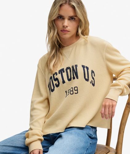 Damen Athletic Essential Langarmshirt mit Grafik - Größe: 40 - Superdry - Modalova