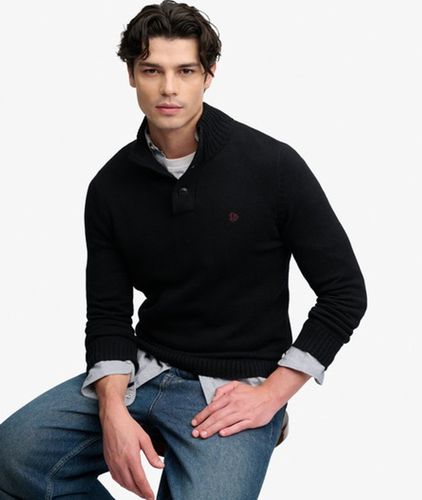 Herren Pullover Henley mit Schmaler Passform - Größe: M - Superdry - Modalova
