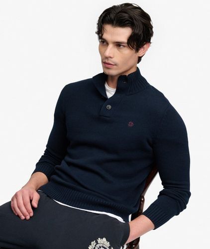 Herren Pullover Henley mit Schmaler Passform - Größe: XL - Superdry - Modalova