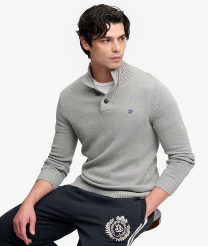 Herren Pullover Henley mit Schmaler Passform - Größe: M - Superdry - Modalova