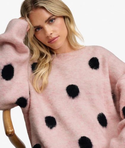 Damen Pullover mit Polka-dot-muster Lockere Passform - Größe: 44 - Superdry - Modalova