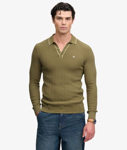 Herren Gestricktes Poloshirt mit Lockerer Passform - Größe: S - Superdry - Modalova