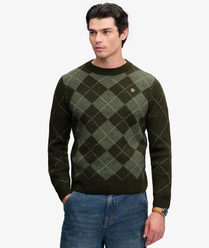 Herren Argyle-pullover mit Lockerer Passform - Größe: L - Superdry - Modalova