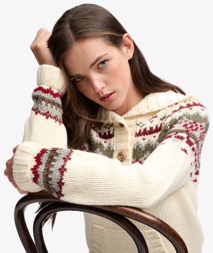 Damen Fairisle Kapuzenpullover mit Lockerer Passform - Größe: 44 - Superdry - Modalova
