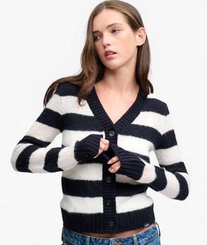Damen Leichte Strickjacke mit V-ausschnitt Lockere Passform - Größe: 34 - Superdry - Modalova