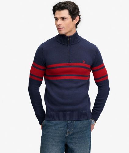 Herren Gestreifter Strickpullover mit Schmaler Passform - Größe: M - Superdry - Modalova